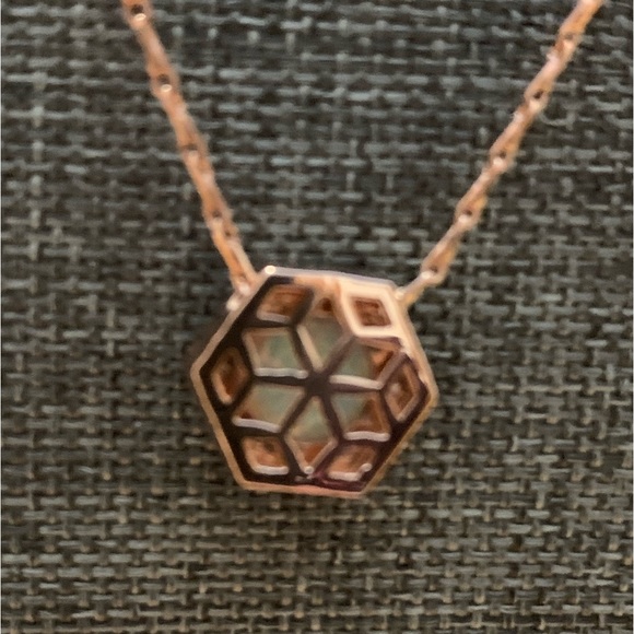 Opal Necklace. 14k Rose Gold Over Sterling Silver 18” NWT and Original Box - Picture 3 of 12